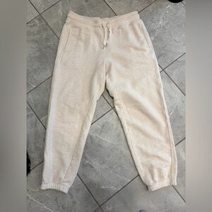 EUC Aerie M heathered oatmeal jogger sweatpants
